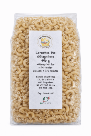 Pâtes aux blé bio cornette