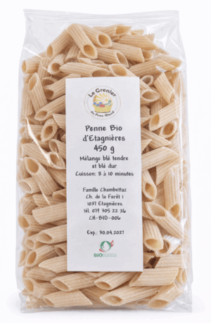 Pâtes aux blé tendre bio Penne rigate