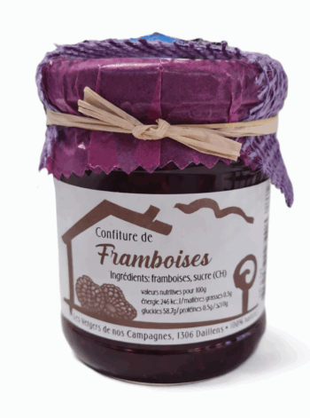 Confiture de framboises Vaudoise