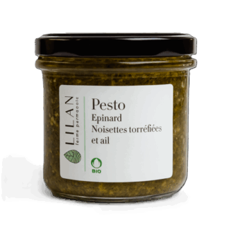 Pesto bio épinard, noisettes & ail