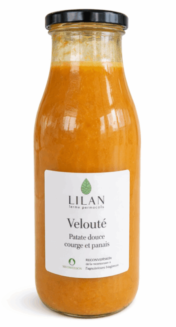 Velouté bio de patate douce, courge & panais