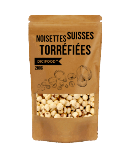 Noisettes décortiquées et torréfiées