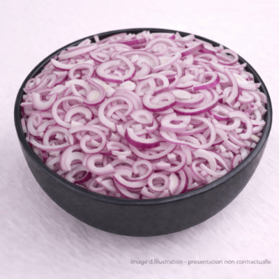 Oignon rouge émincé Bio